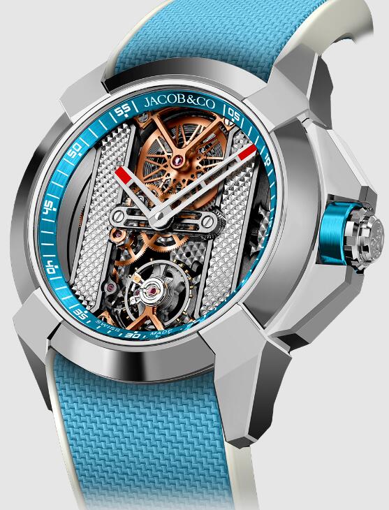 Jacob & Co Replica watch EPIC X STAINLESS STEEL - LIGHT BLUE INNER RING EX120.10.AC.AB.ABRUA